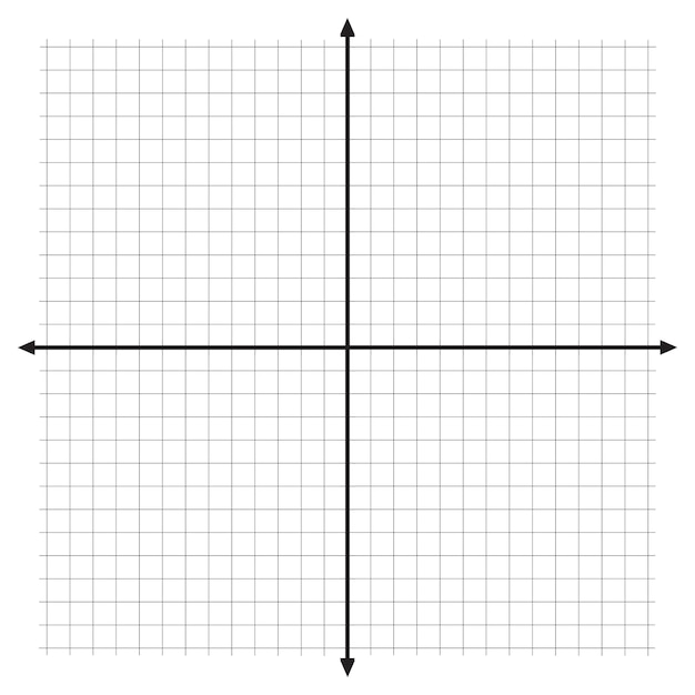 graph paper icon grid with axes black arrows vector illustration