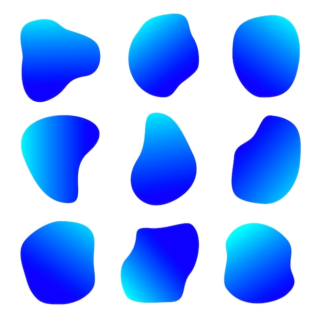 Graphic abstract gradient blotches