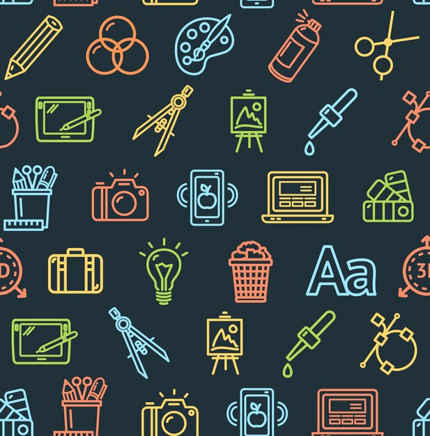 graphic design signs seamless pattern background vector