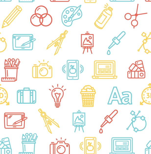 graphic design signs seamless pattern background vector