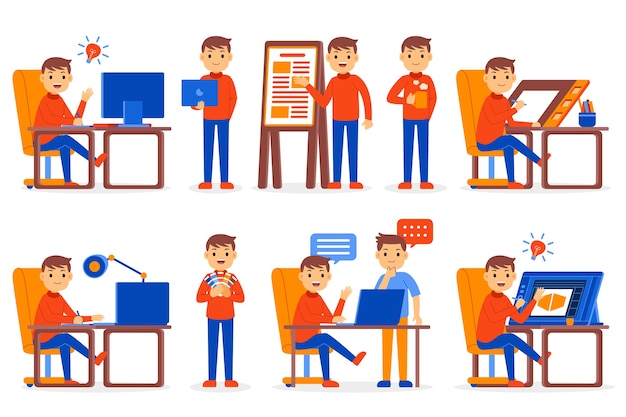 graphic designer profession character set