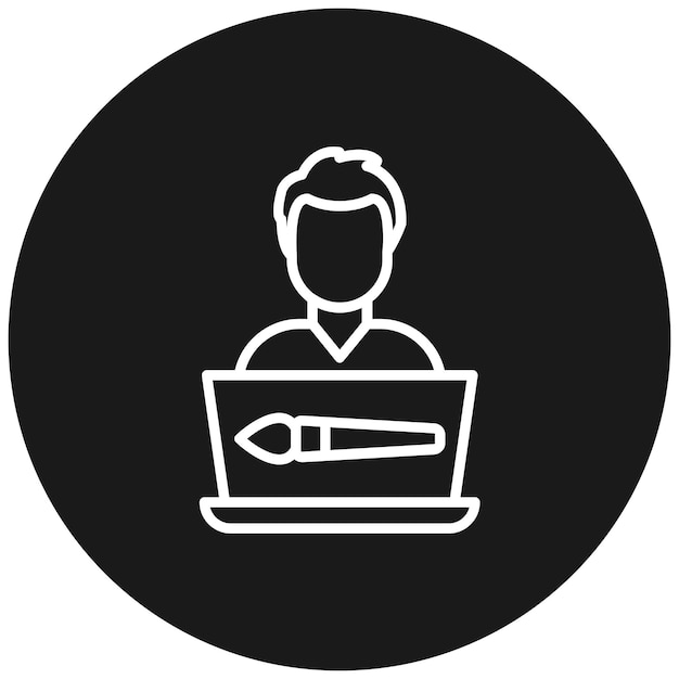Graphic Designer vector icon Can be used for Computer Programming iconset