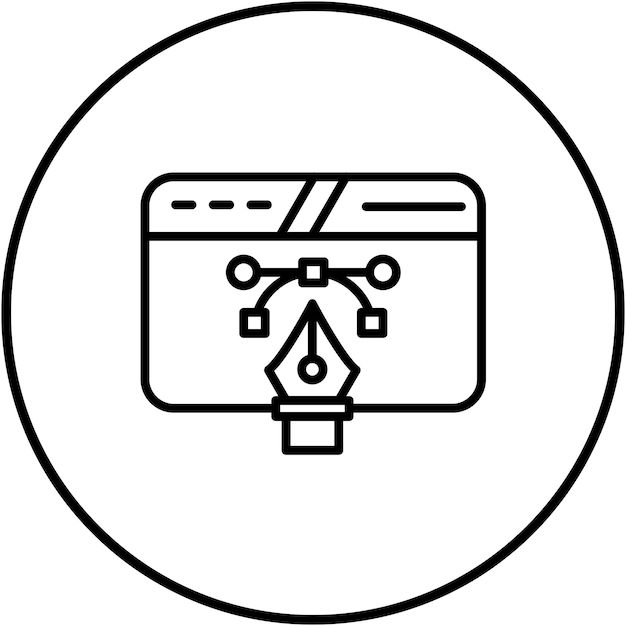 graphic designer vector icon can be used for journalism iconset