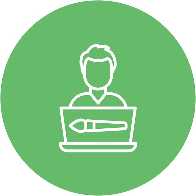 Graphic Designer Vector Illustration Style