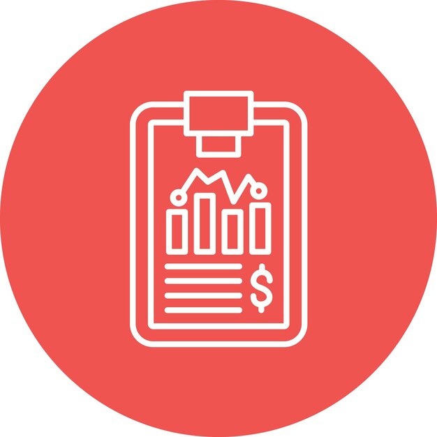Graphical Report icon vector image Can be used for Business and Finance
