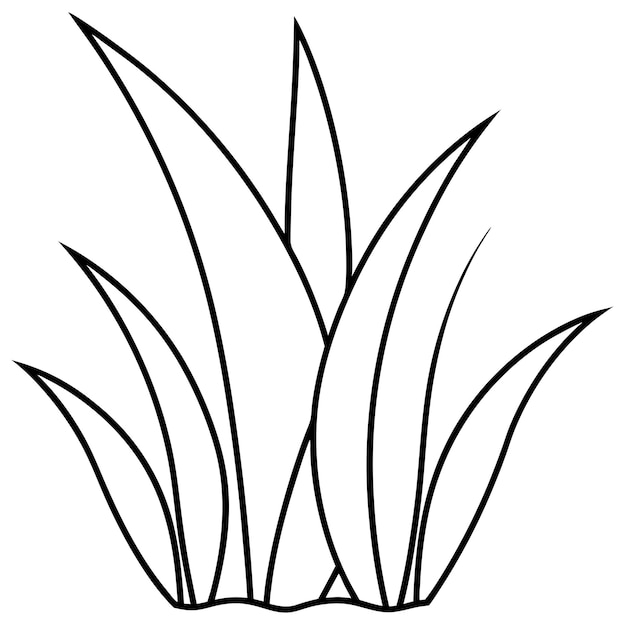 grass icon a vector outline image for a web icon