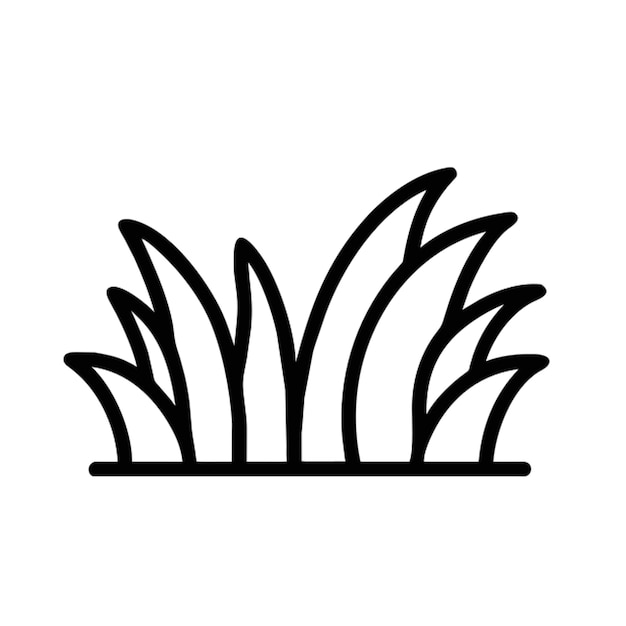 grass icon outline