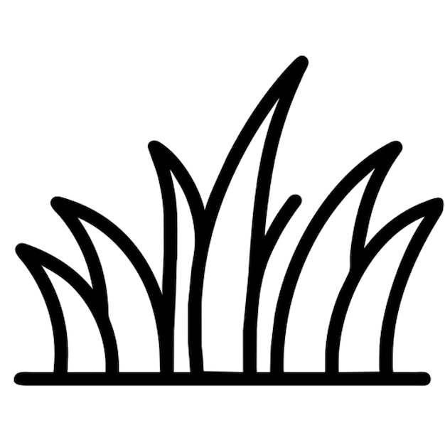grass icon outline