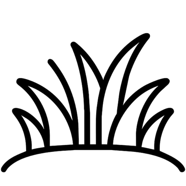 grass icon outline