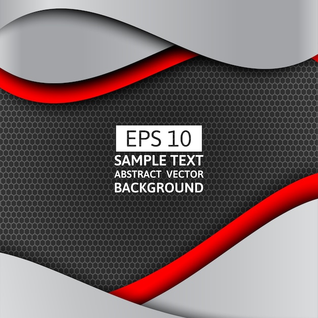 Gray and red wave abstract background