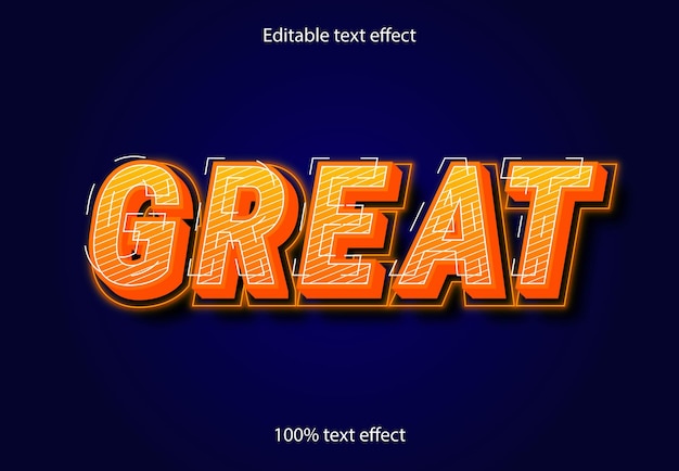 Great editable text effect