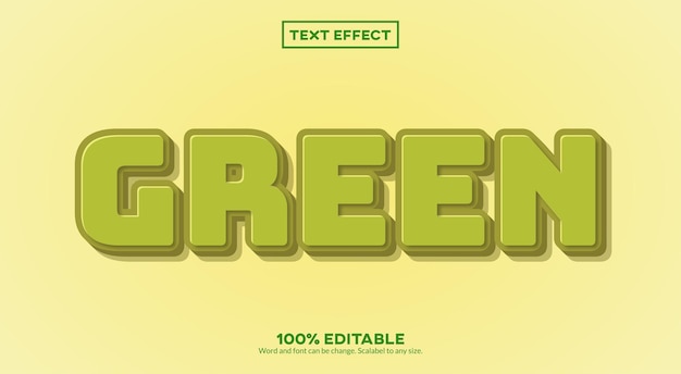 green 3d text effect