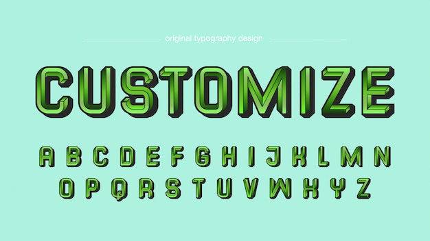 Green Abstract Artistic Font Design