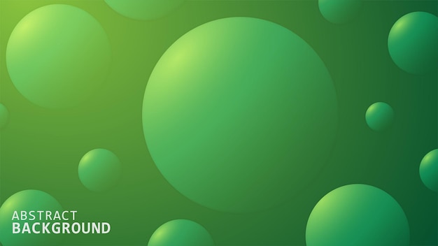Green abstract background with creative circles