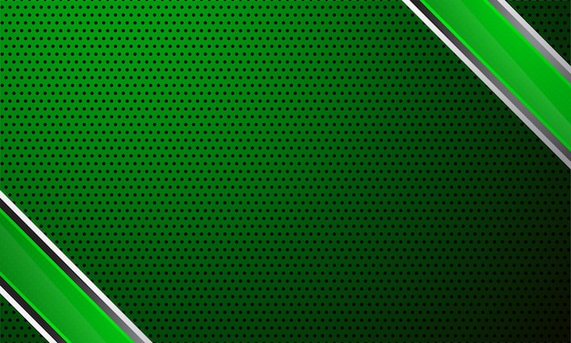 Green abstract background with metallic line and copy space vector illustration