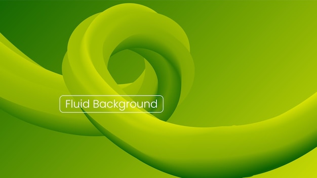 Green abstract fluid background design