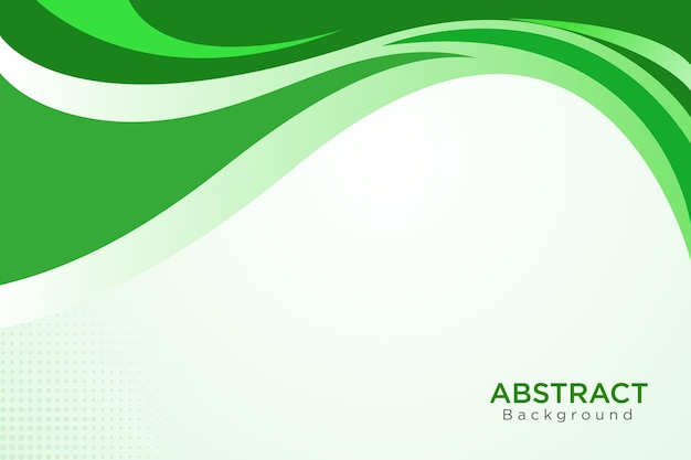 Green and white background with gradient wave