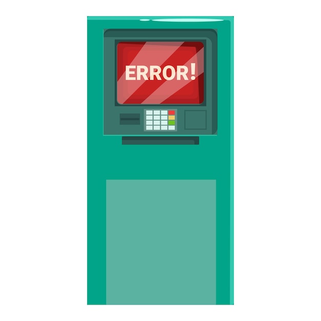Green atm showing error message on the screen