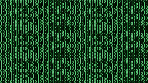 Green binary code on a black background The concept of technology and programming