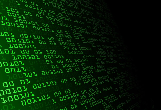 green binary cyber circuit future technology concept background