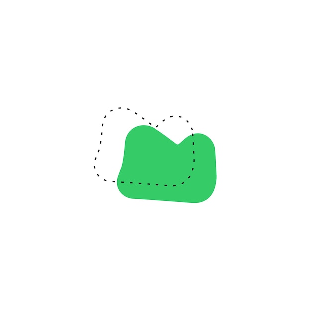 green blob set element vector splash