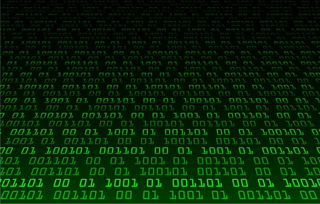 green cyber binary code future technology