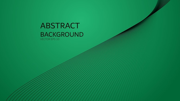 Green gradient abstract background with curve line for backdrop or presentation