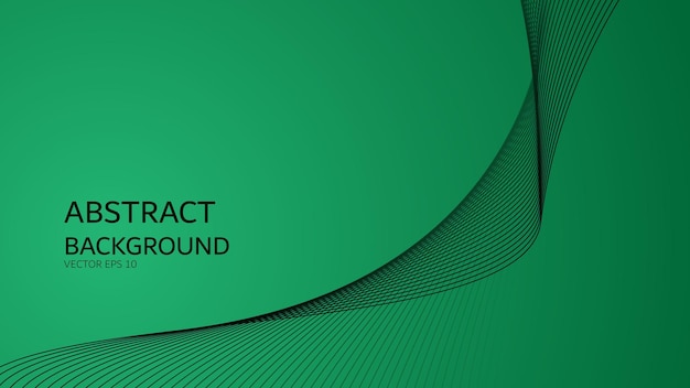 green gradient abstract background with curve line for backdrop or presentation