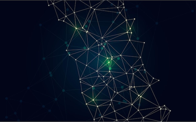 Green Technology background Creative lighting template background Vector illustration
