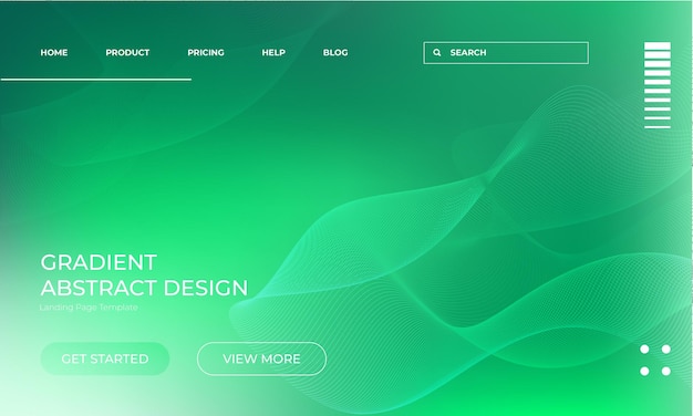 Green Tones Vector Gradient Background Design for Landing Page