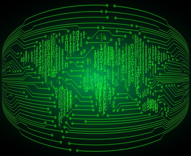 green world cyber future technology concept background