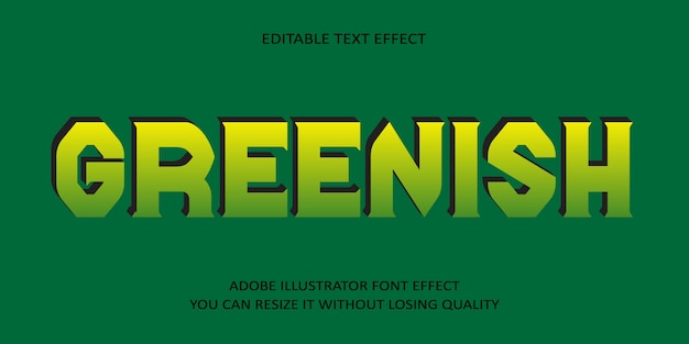 greensih editable text effect