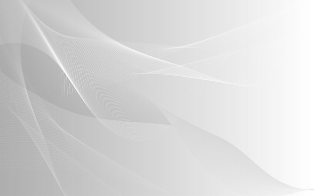 Grey abstract background with wave and lines white gradient background Grey wave dynamic vector