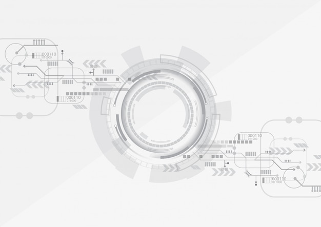 grey circle technology background