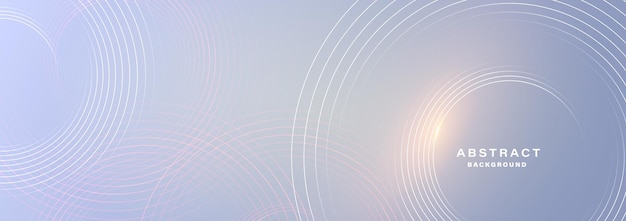 Grey white abstract background with white circle lines