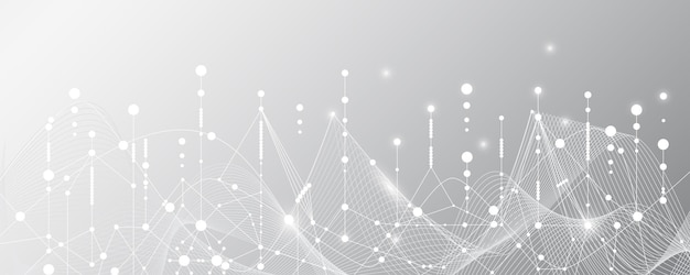 Grey white Abstract technology background Hi tech digital connect communication high technology