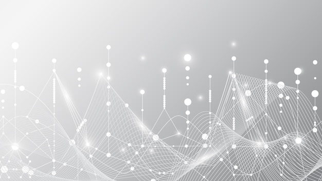 Grey white Abstract technology background, Hi tech digital connect, high technology concept