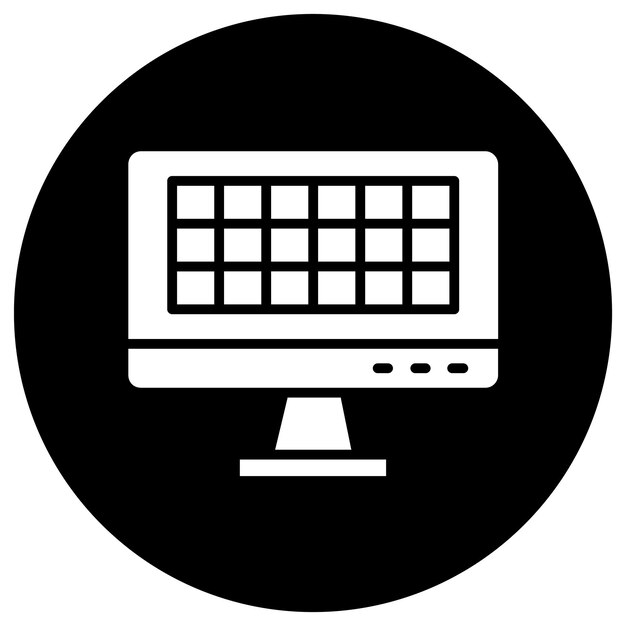 Grid Vector Icon Design Illustration