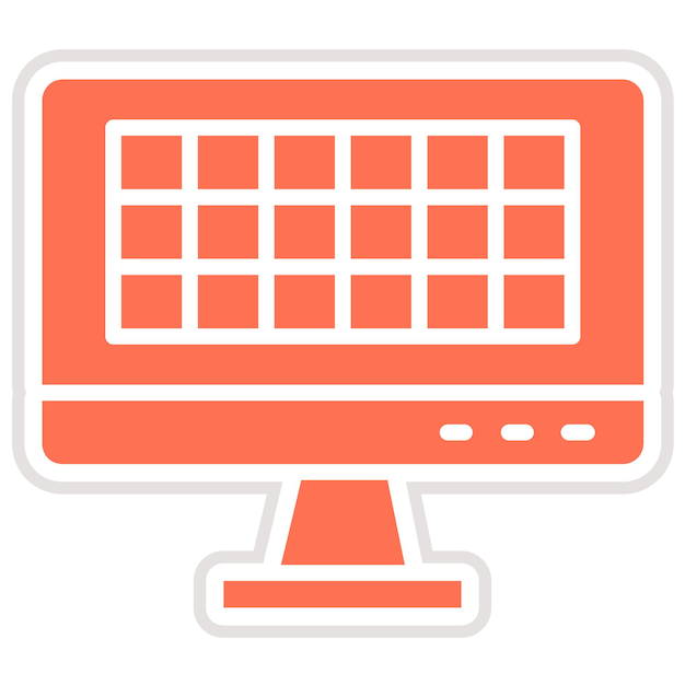 Grid Vector Icon Design Illustration