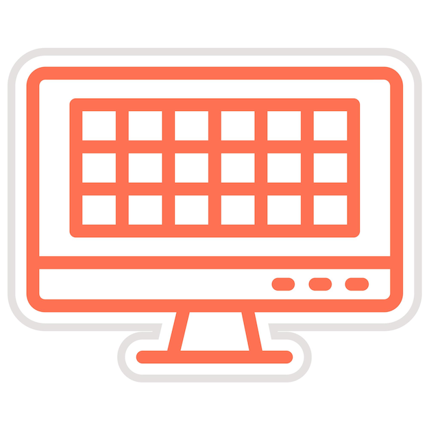 Grid Vector Icon Design Illustration