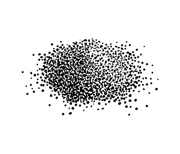 Ground black pepper ink sketch