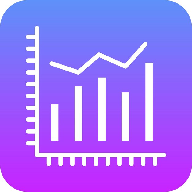 growth diagram vector icon illustration of business iconset