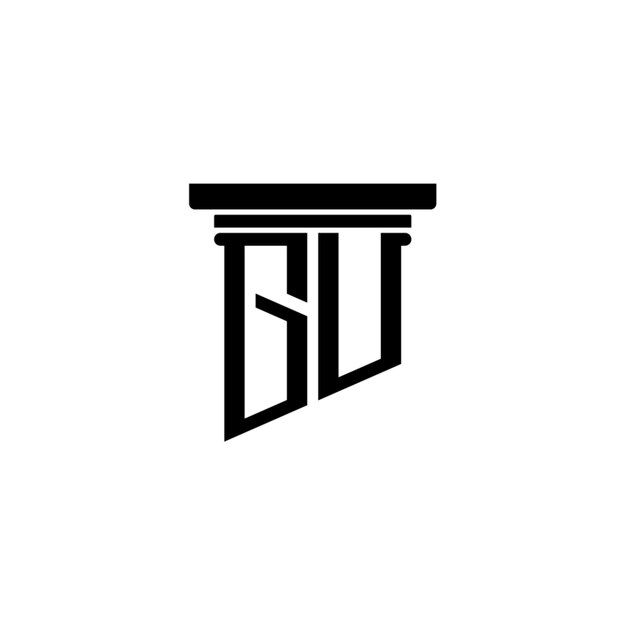 GU monogram logo design letter text name symbol monochrome logotype alphabet character simple logo