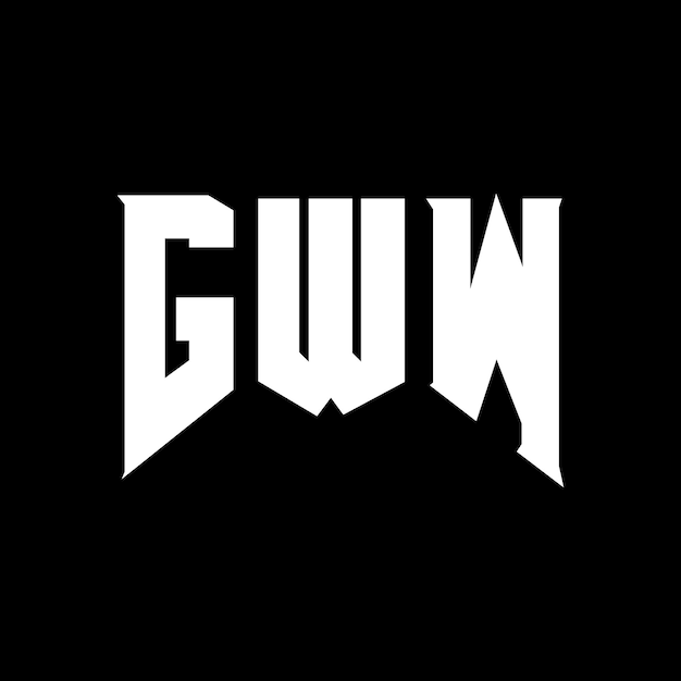 GWW letter logo design for technology company GWW logo design black and white color combination