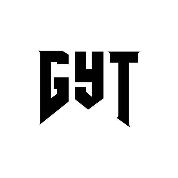 GYT letter logo design for technology company GYT logo design black and white color combination GYT logo GYT vector GYT design GYT icon GYT alphabet GYT typography logo design