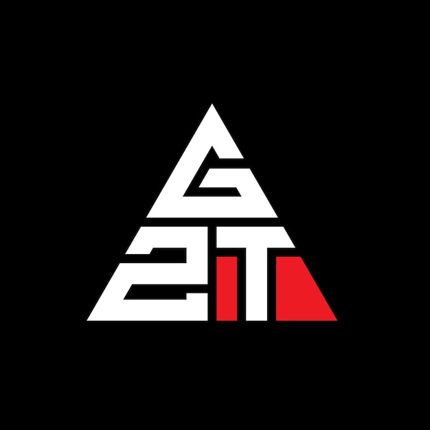 gzt triangle letter logo design with triangle shape gzt triangle logo design monogram gzt triangle vector logo template with red color gzt triangular logo simple elegant and luxurious logo