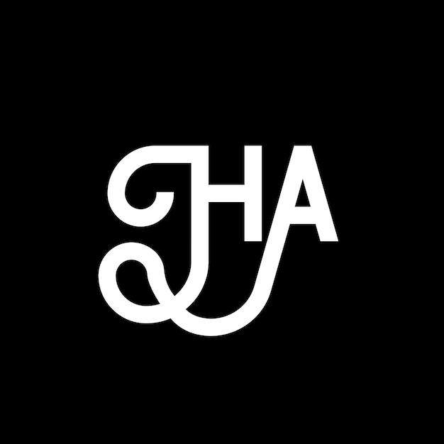 HA letter logo design on black background HA creative initials letter logo concept ha letter design HA white letter design on black background H A h a logo