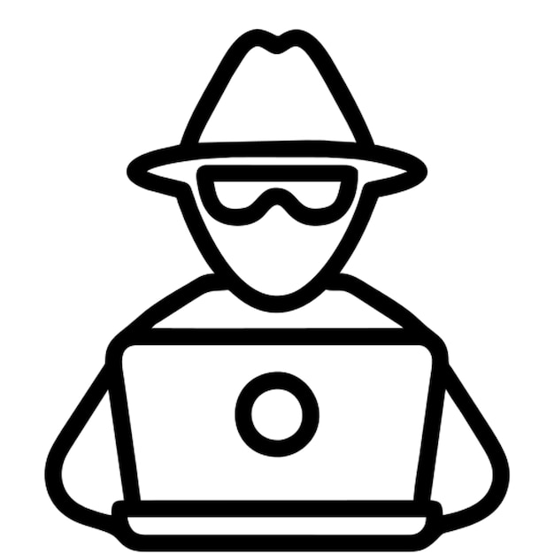 hacker icon outline