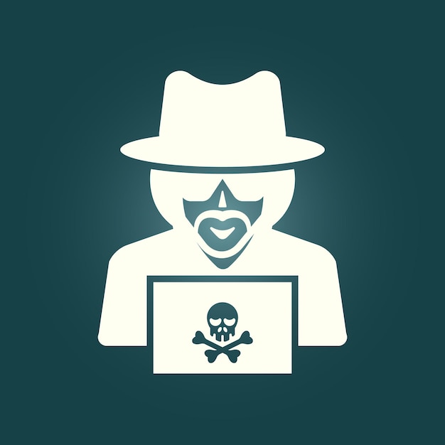 Hacker trendy icon noble abstract vector illustration colorful artwork lovely design