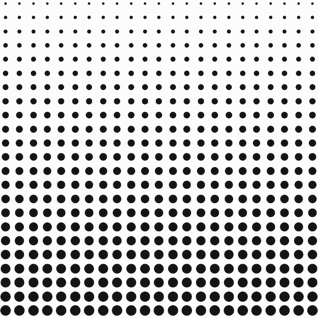 Halftone Black Dots Vector Background